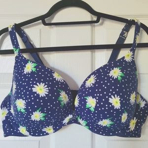 CACIQUE BRA 42C BOOST PLUNGE FLORAL PRINT